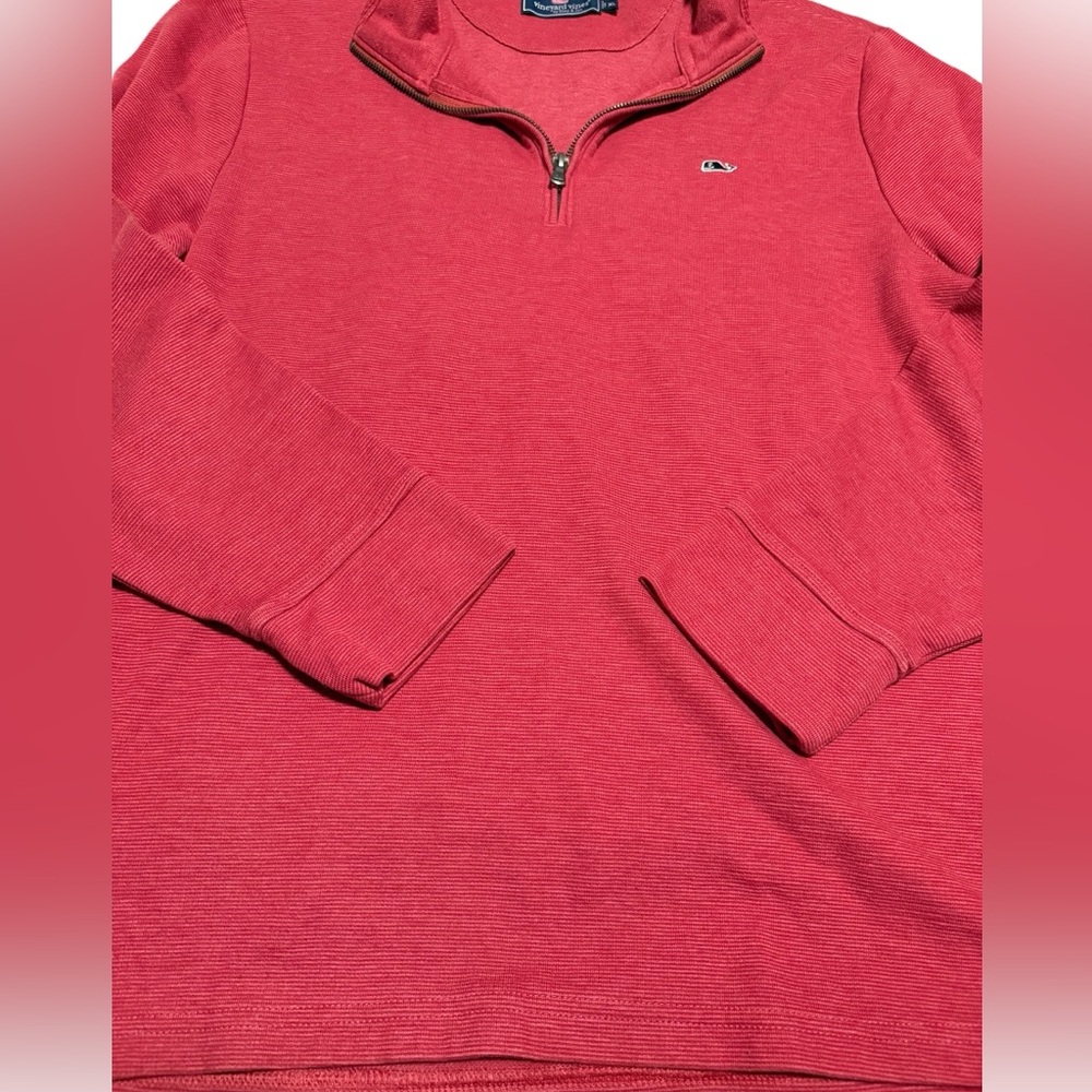 Vineyard Vines Red Men’s Pullover 1/4 Zip size XL - Picture 3 of 4